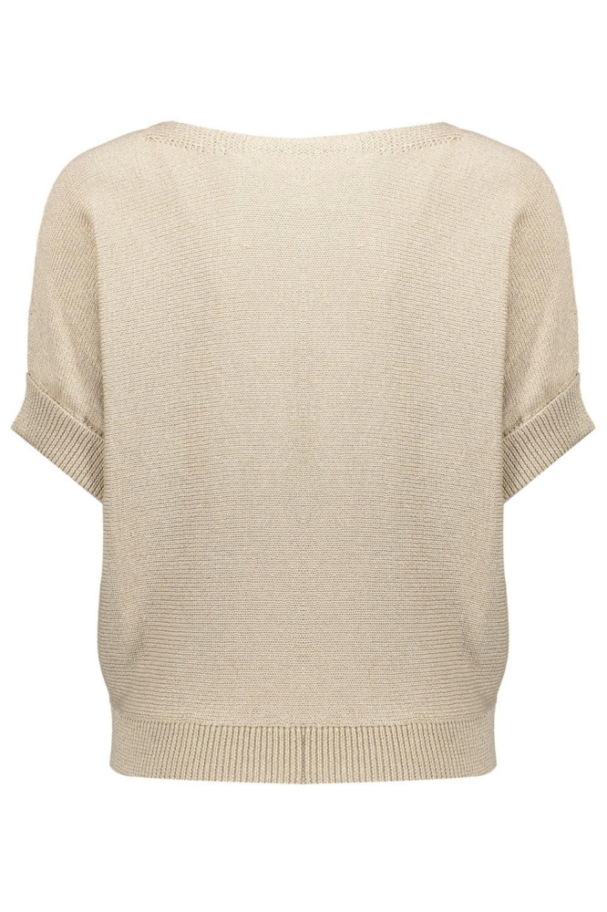 GLITTER TOP MET AFHANGENDE MOUWEN 54009 10 Greige